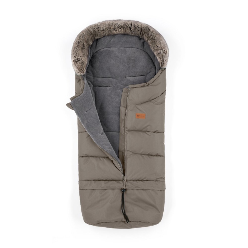 PETITE&MARS - SET Baby voetenzak 4in1 ARCTIC + stroller hand muffs FURRY Mocha Mousse