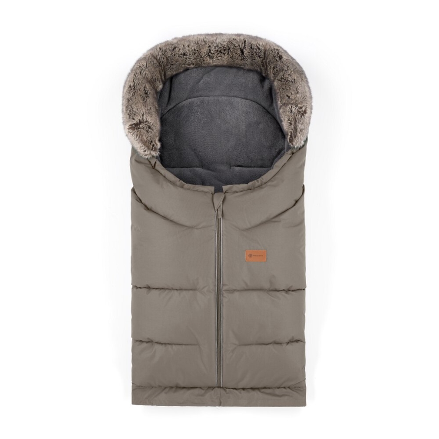 PETITE&MARS - SET Baby voetenzak 4in1 ARCTIC + stroller hand muffs FURRY Mocha Mousse