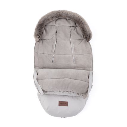 PETITE&MARS - SET Baby voetenzak 4in1 COMFY + stroller hand muffs FURRY Champagne Shower