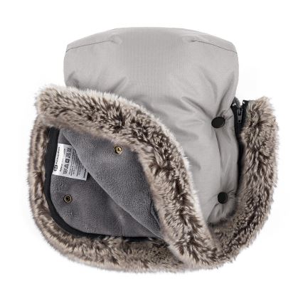 PETITE&MARS - SET Baby voetenzak 4in1 COMFY + stroller hand muffs FURRY Champagne Shower