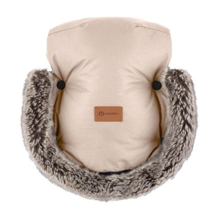 PETITE&MARS - SET Baby voetenzak 4in1 COMFY + stroller hand muffs FURRY Roos Petal