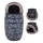 PETITE&MARS - SET Baby voetenzak 4in1 COMFY Stylish Beauty + stroller hand muffs FURRY Forever Black
