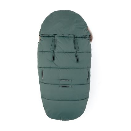 PETITE&MARS - SET Babyvoetenzak 4-in-1 COMFY + FURRY Khaki handmoffen voor kinderwagen