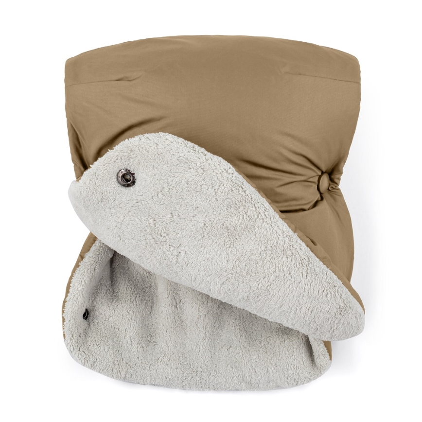 PETITE&MARS - SET Voetenzak voor baby's 3in1 JIBOT + stroller hand muff bruin