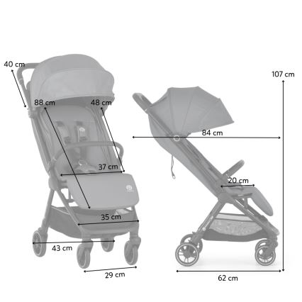PETITE&MARS - Sportieve buggy ZIP Smoky antraciet