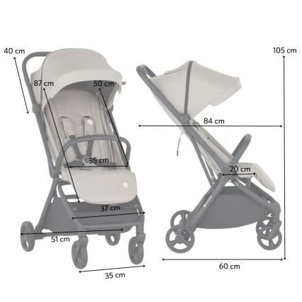 PETITE&MARS - Sportieve kinderwagen FLIP Platinum Grey