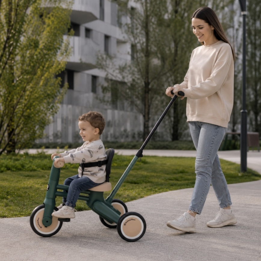 PETITE&MARS - Tricycle 4 en 1 pour enfants DRIFT Misty Green