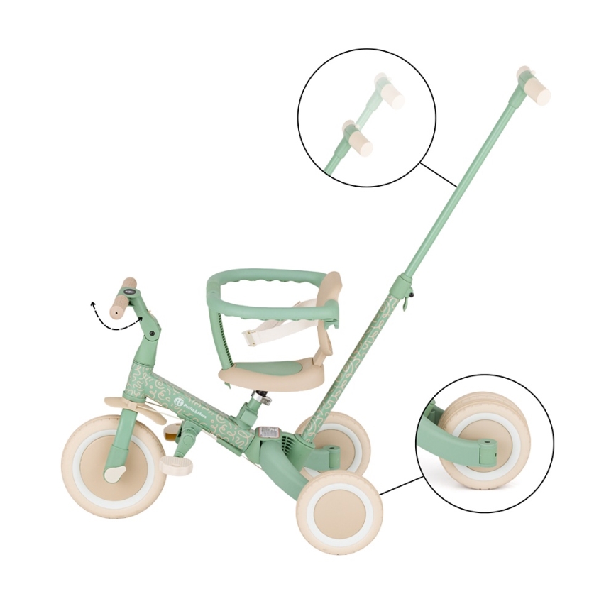 PETITE&MARS - Tricycle 5 en 1 TURBO LIMITED Green Twist