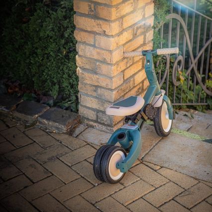 PETITE&MARS - Tricycle convertible 5-en-1 pour enfant TURBO PLUS Vert brumeux