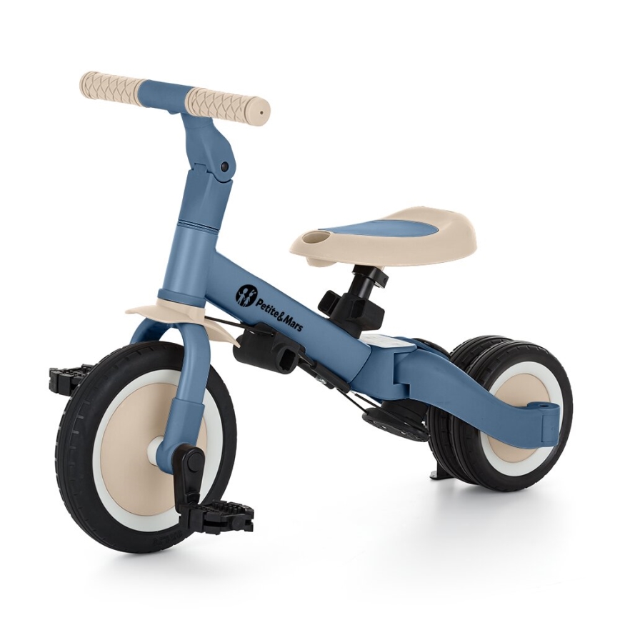 PETITE&MARS - Tricycle enfant 5en1 TURBO Bleu océan