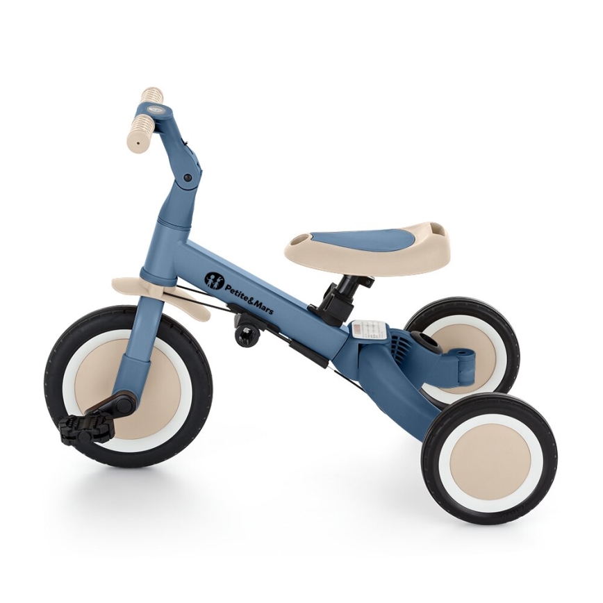 PETITE&MARS - Tricycle enfant 5en1 TURBO Bleu océan