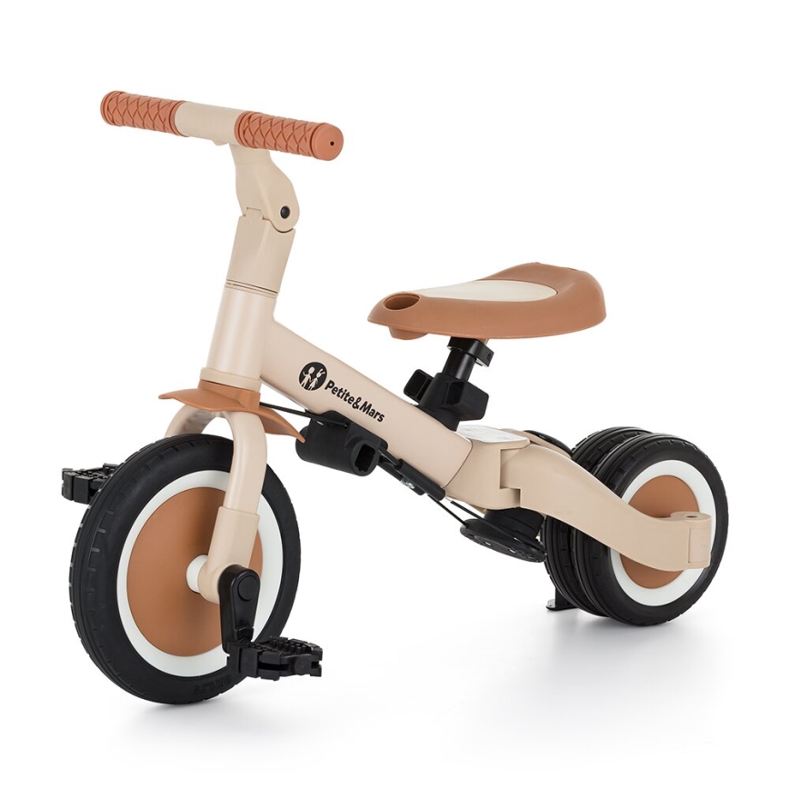 PETITE&MARS - Tricycle enfant 5en1 TURBO Desert Sand