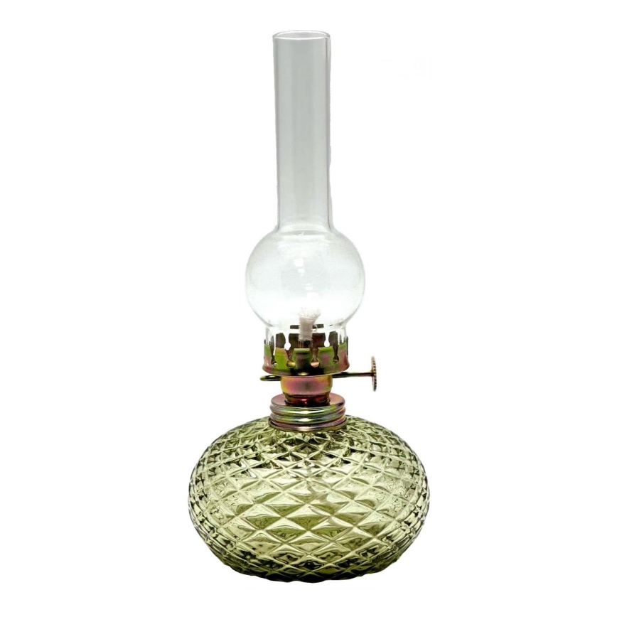 Petroleumlamp Eliška 20 cm bosgroen