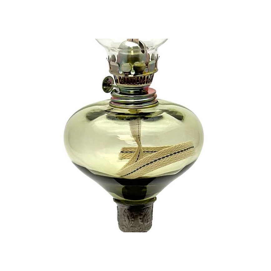Petroleumlamp KRASOMÍRA 42 cm bosgroen