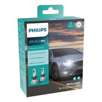 Philips 11342U51X2 - SET 2x LED Autolamp Ultinon Pro5100 H4 P43t-38/12W/12/24V 5800K