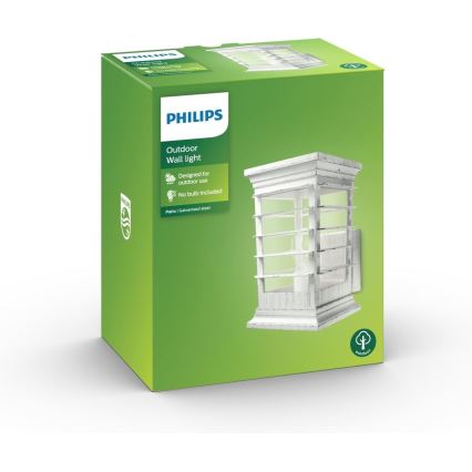 Philips 15280/18/PN - Applique murale d'extérieur PATIO 1xE27/60W/230V IP44