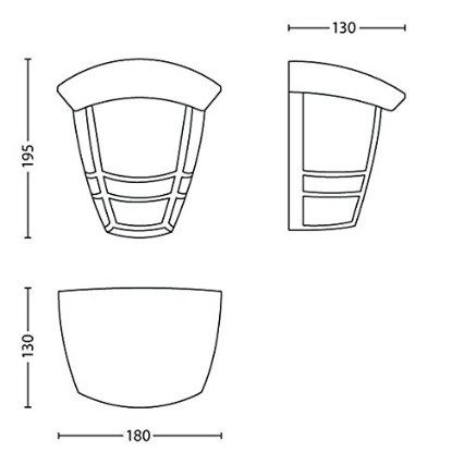 Philips - Applique murale extérieure E27/60W/230V