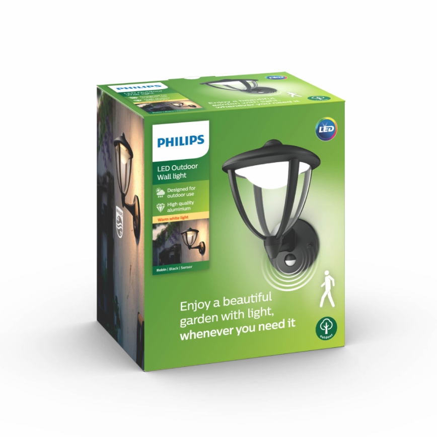 Philips - Éclairage LED extérieur avec détecteur 1xLED/4,5W/230V IP44