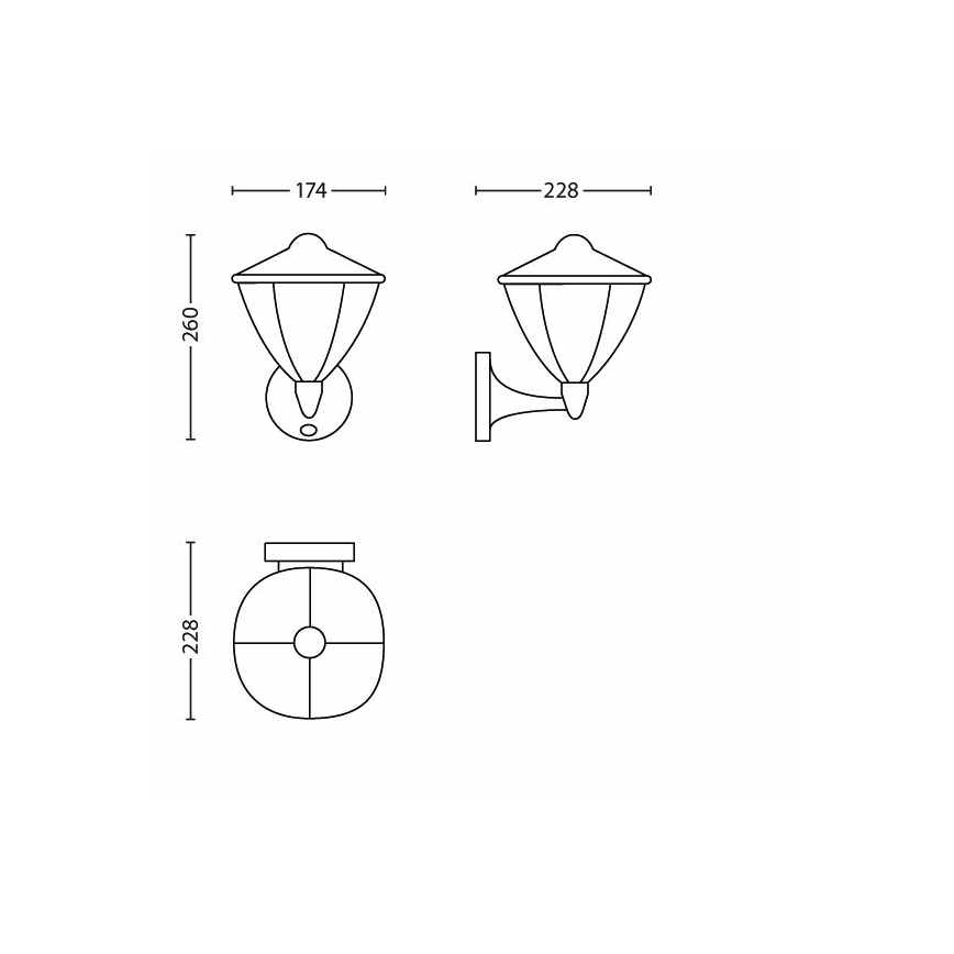 Philips - Éclairage LED extérieur avec détecteur 1xLED/4,5W/230V IP44