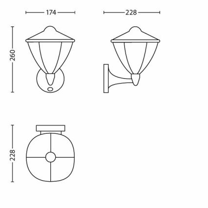 Philips - LED Buitenwandlamp met sensor 1xLED/4,5W/230V IP44