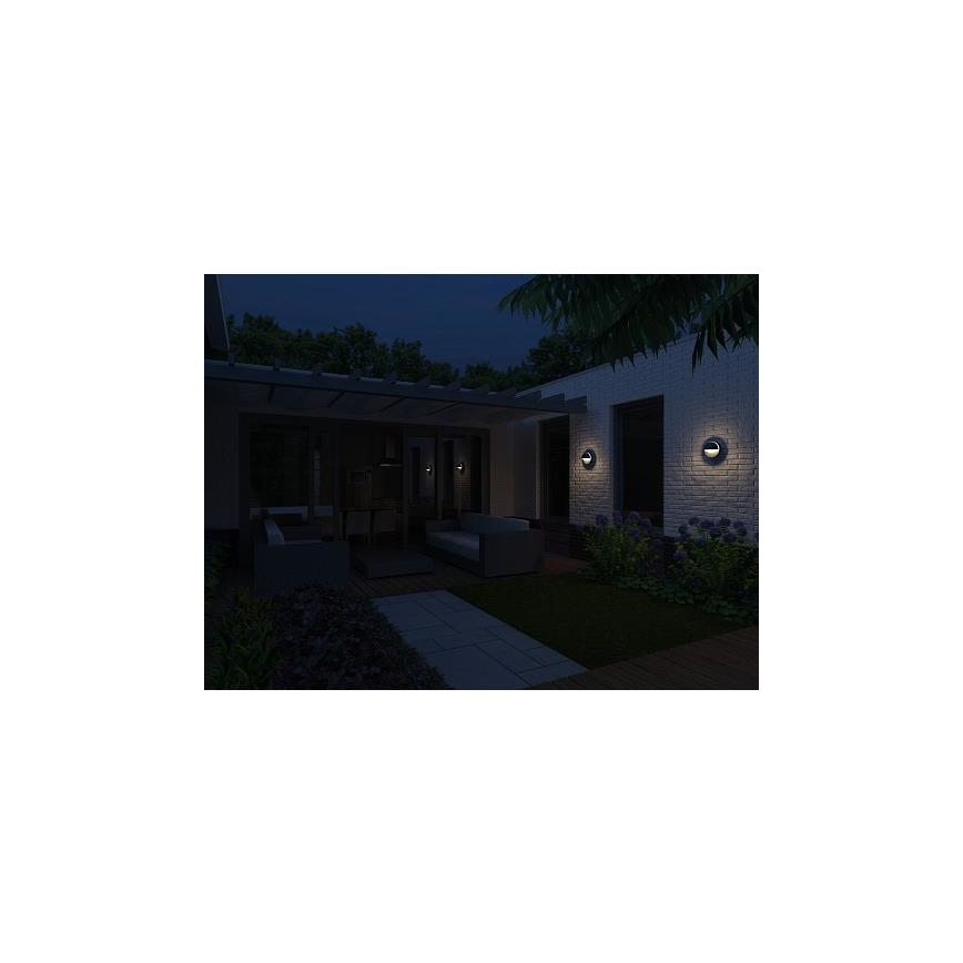 Philips 16245/93/16 - Buiten wandlamp MYGARDEN JUNE 1x E27 / 12W / 230V IP44