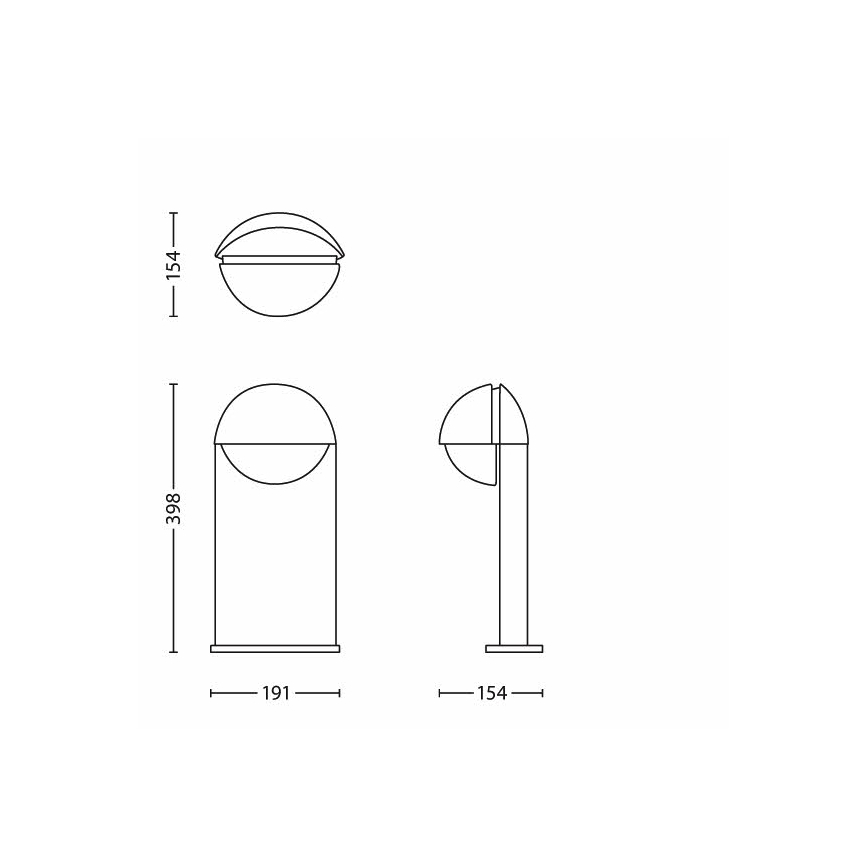 Philips 16247/93/16 - Buitenlamp MY GARDEN JUNE 1xE27/12W/230V IP44
