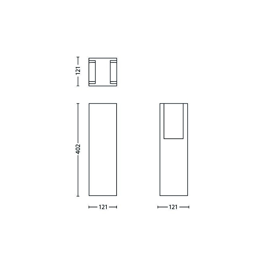 Philips - Lampadaire d'extérieur 1xE27/14W/230V IP44