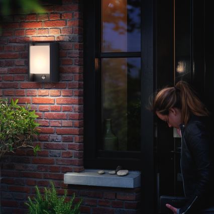 Philips - LED Wandlamp voor buiten met sensor LED/6W 2700K IP44