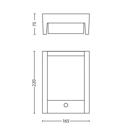 Philips - Applique murale extérieure avec détecteur LED/6W 2700K IP44