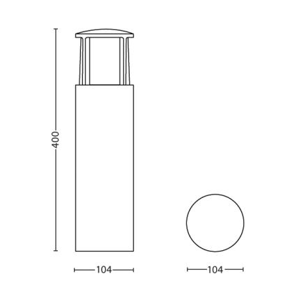 Philips - Lampadaire LED extérieur 1xLED/6W/230V IP44