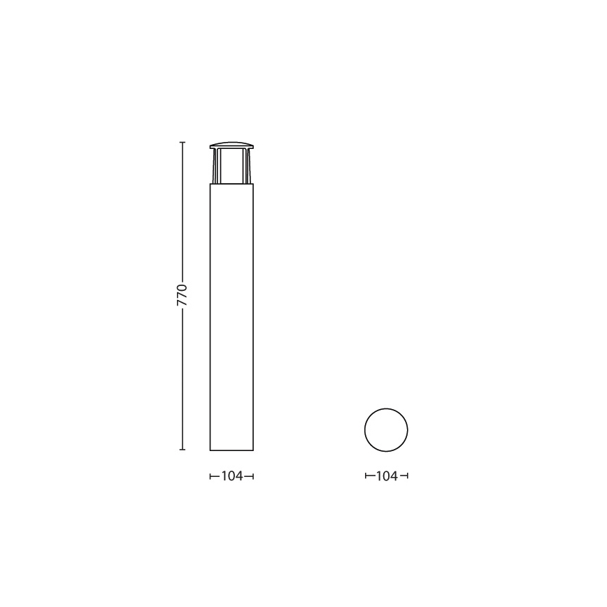 Philips - Lampadaire LED extérieur 1xLED/6W/230V IP44