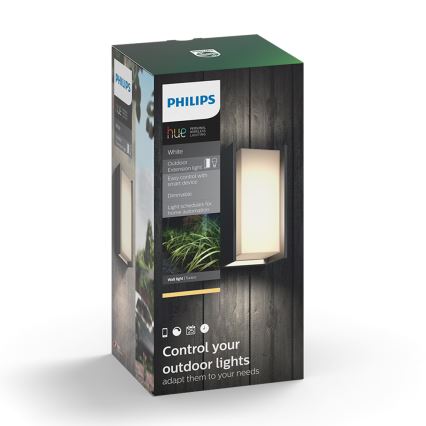 Philips - LED Dimbare wandlamp voor buiten Hue TURACO 1xE27/9,5W/230V IP44