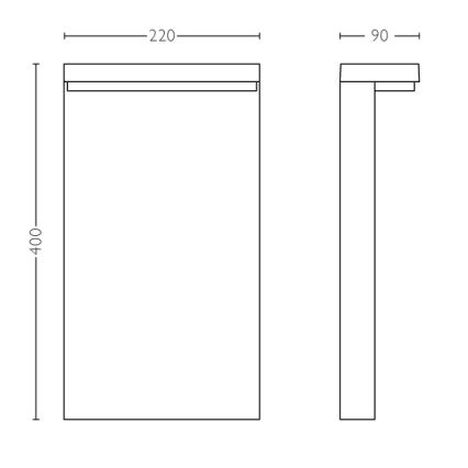 Philips - LED Buitenlamp 2xLED/4,5W/230V 2700K IP44
