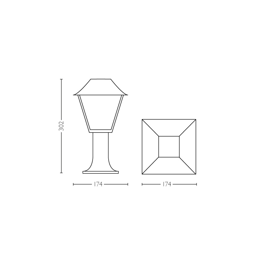 Philips 16496/30/PN - Buitenlamp MYGARDEN ALPENGLOW E27/60W/230V IP44