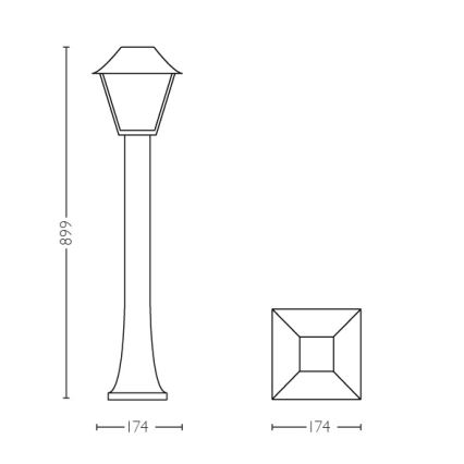 Philips 16497/30/PN - Buitenlamp MYGARDEN ALPENGLOW E27/60W/230V IP44