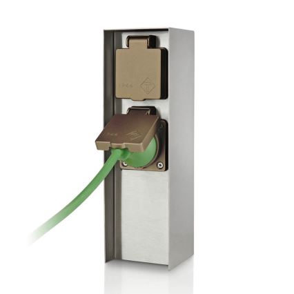 Philips 17108/47/16 - Buitenstopcontact zuil MYGARDEN ROCK 230V IP44 SCHUKO