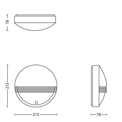 Philips - Applique murale extérieure avec détecteur 1xLED/6W/230V IP44