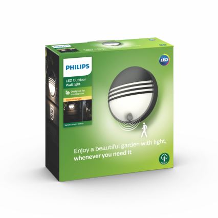 Philips - Applique murale extérieure avec détecteur 1xLED/6W/230V IP44