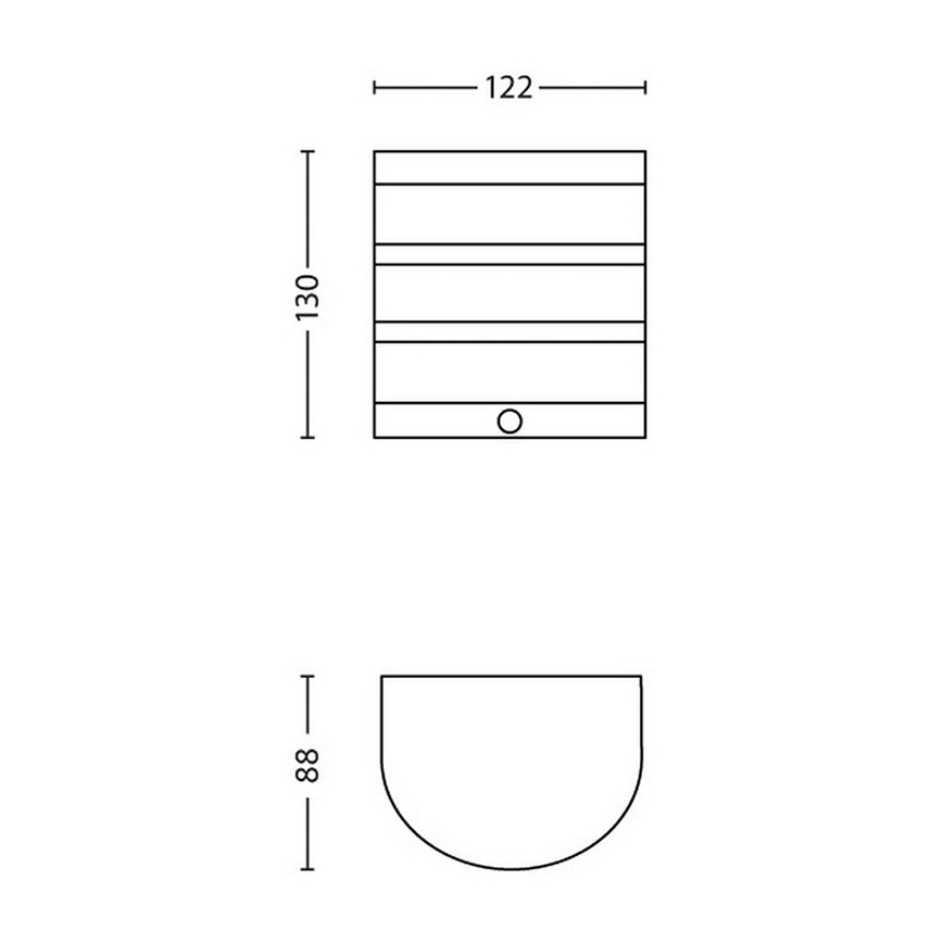 Philips - LED buitenwandlamp met sensor LED/3W IP44