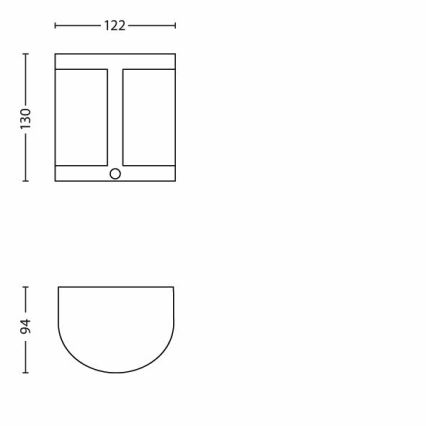 Philips - Applique murale extérieure avec détecteur 1xLED/3,5W IP44