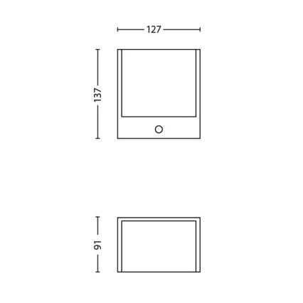 Philips - Luminaire extérieur LED avec détecteur 1xLED/3,5W IP44