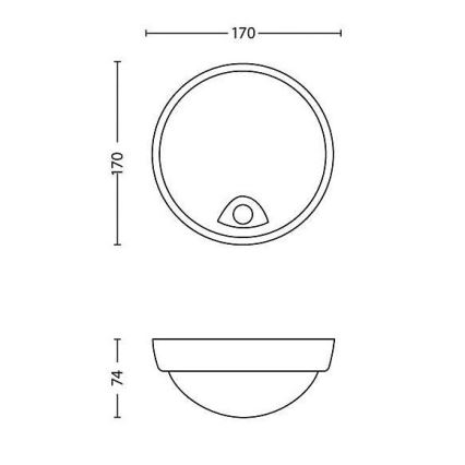 Philips - Luminaire extérieur LED avec détecteur 1xLED/3,5W/230V IP44