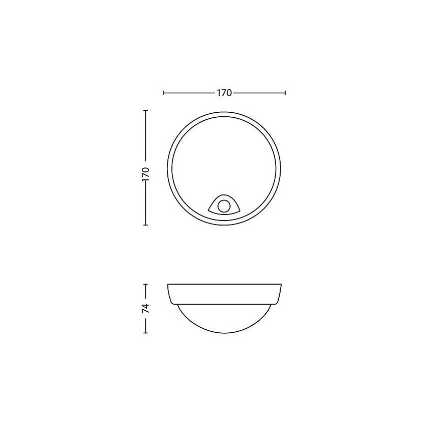 Philips - Luminaire extérieur LED avec détecteur 1xLED/3,5W/230V IP44