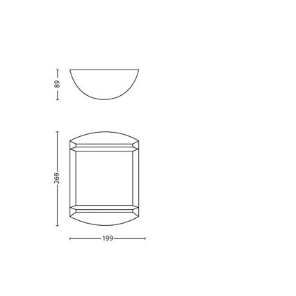Philips - Buitenwandlamp LED/6W/230V IP44