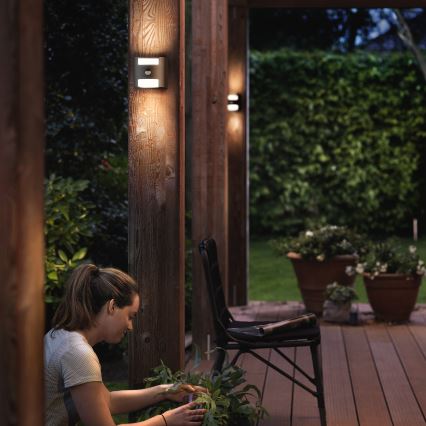 Philips - Luminaire extérieur avec détecteur 2xLED/4,5W/230V IP44