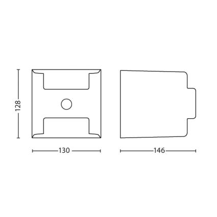 Philips - Luminaire extérieur avec détecteur 2xLED/4,5W/230V IP44