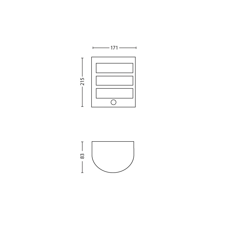 Philips - Luminaire extérieur avec détecteur 1xLED/6W/230V IP44