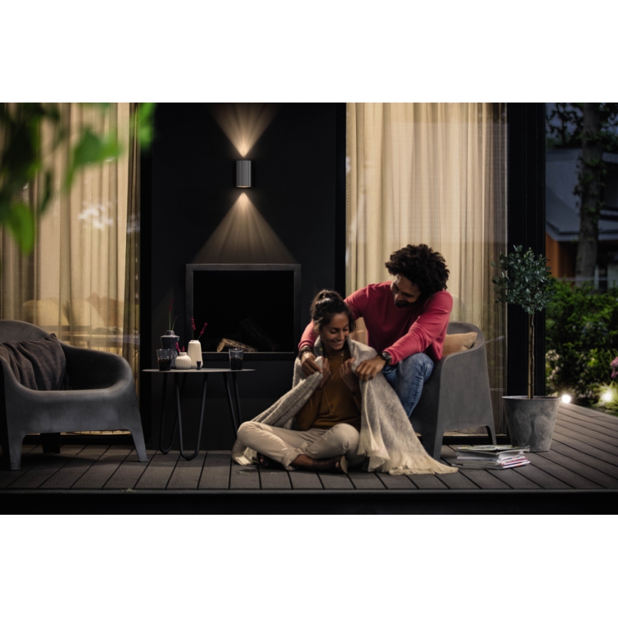 Philips 17357/47/P0 - LED Wand Lamp voor Buiten BUXUS 2xLED/4,5W IP44