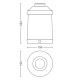 Philips 17360/33/P0 - Lanterne de jardin portable LED à intensité variable ABELIA LED/3W/5V IP44