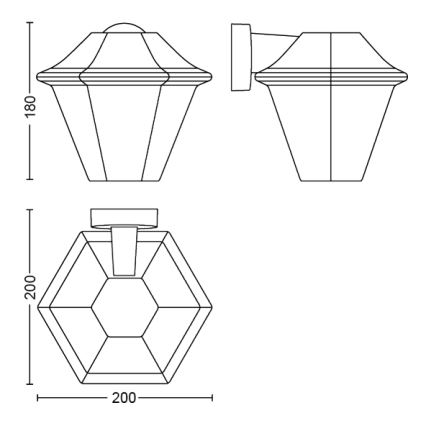 Philips - Applique murale extérieure 1xE27/42W